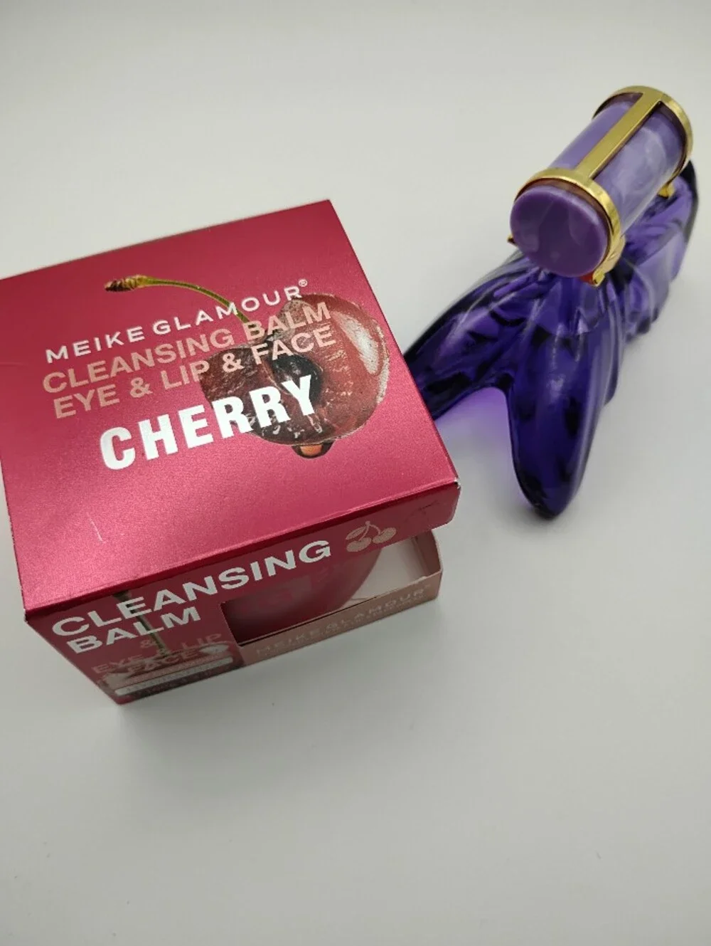 Glamour Cherry Cleansing Balm For Eyes, Lips, & Face Purple Butterfly Fragrance